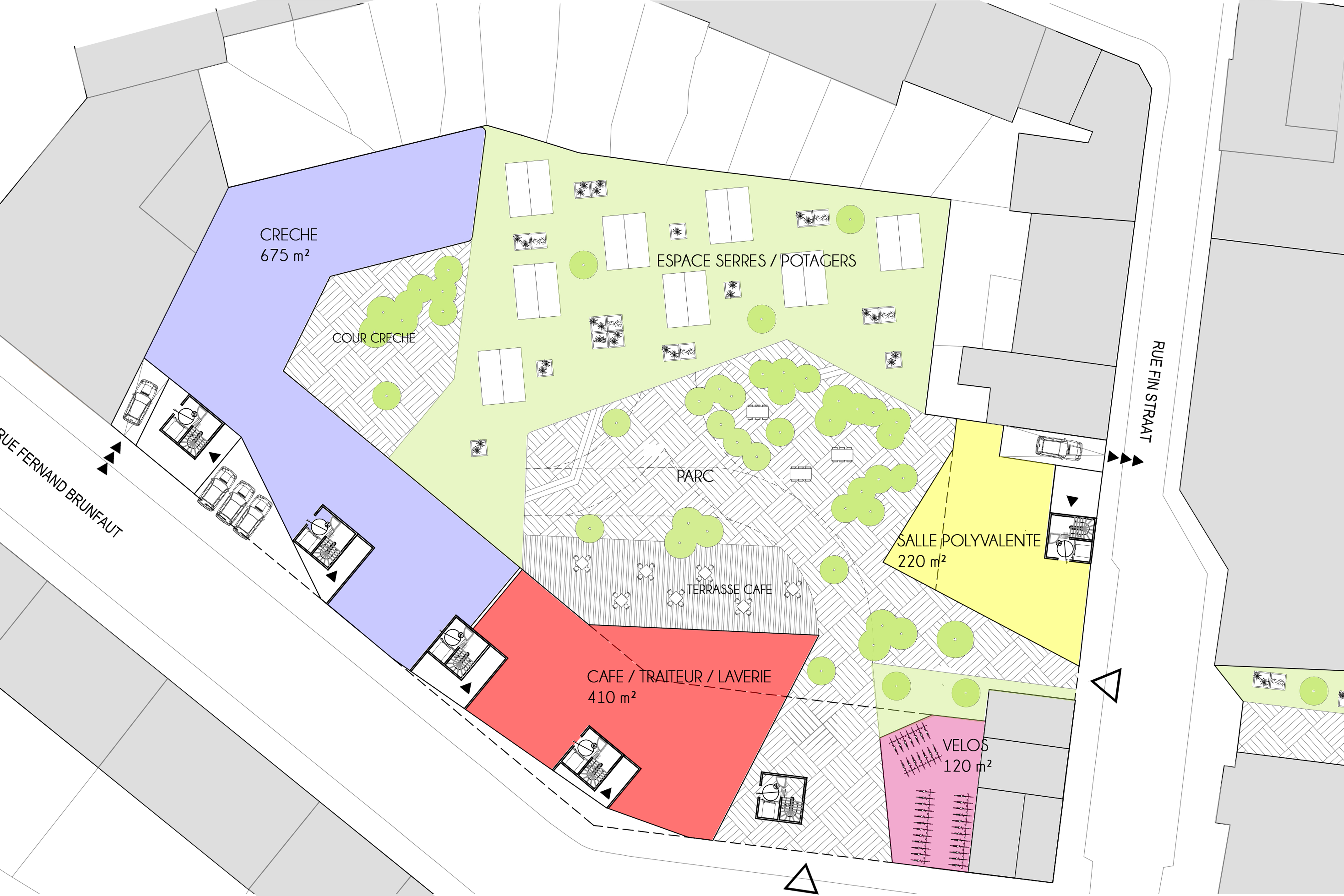 Synopsis Architecture - Ilôt Brunfaut - Plan
