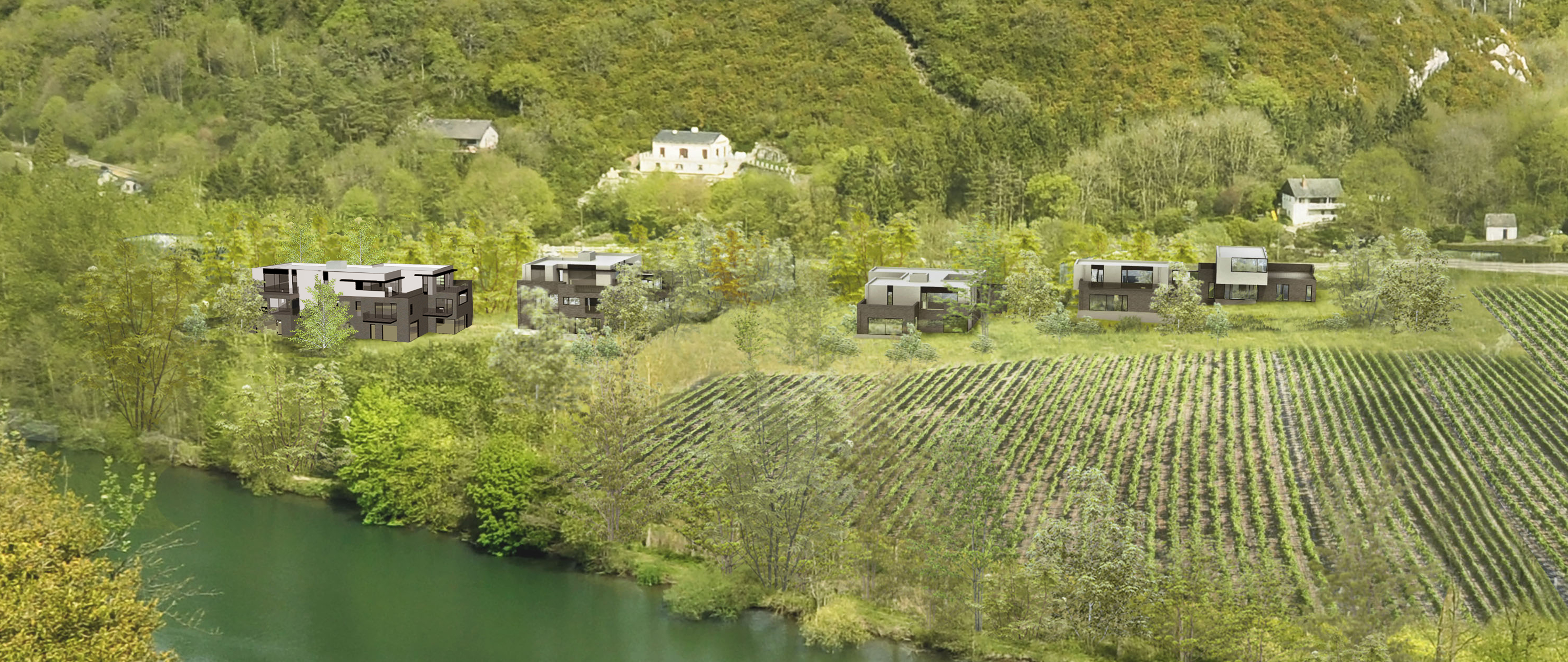 Synopsis Architecture - Berges des Rivaux Phase 1 - 3D Façades Meuse